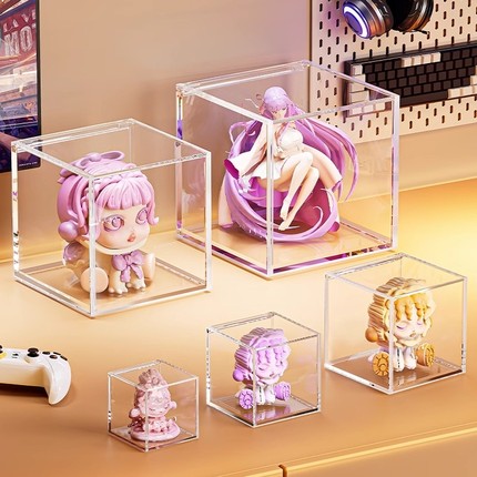 盲盒收纳展示架正方形亚克力透明高达模型陈列痛柜手办盒