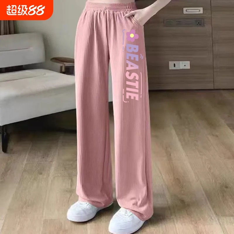 女童裤子夏季2025新款儿童冰丝防蚊裤时髦潮款夏装阔腿裤潮轻薄