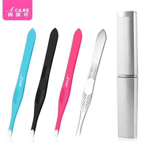 眉夹B1pn700-小镊子拔毛不锈钢平口修眉毛夹拔毛钳拔胡子唇毛眉