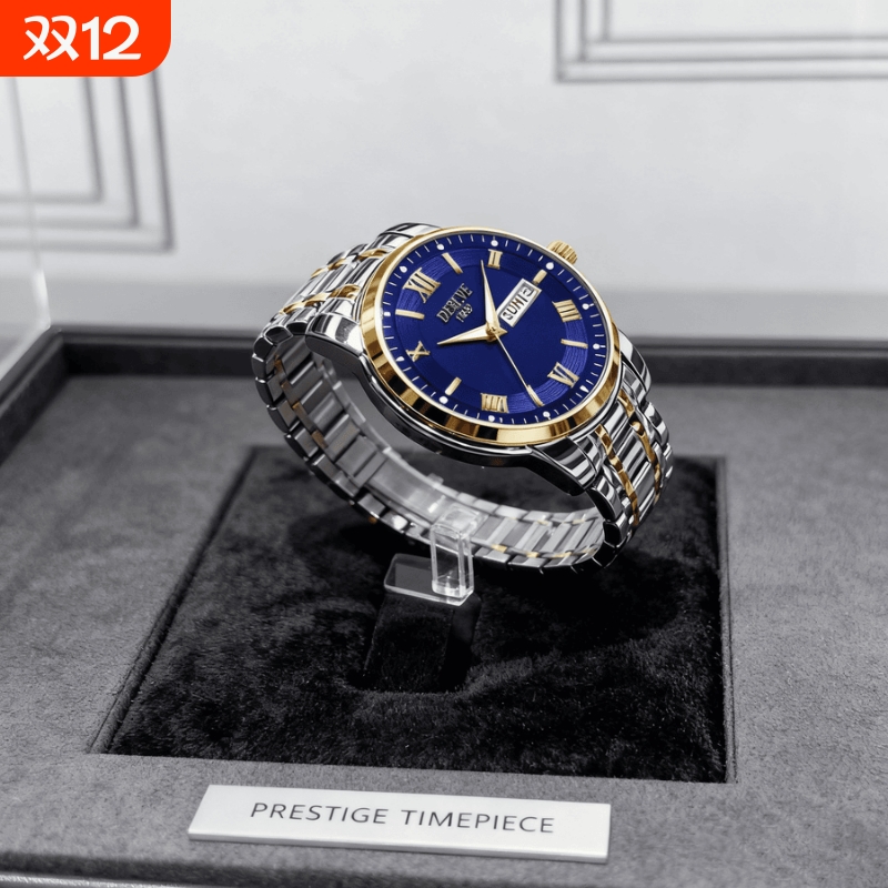 镂空男士手表男正品名牌全自动非机械表钢带男款商务防水石英腕表