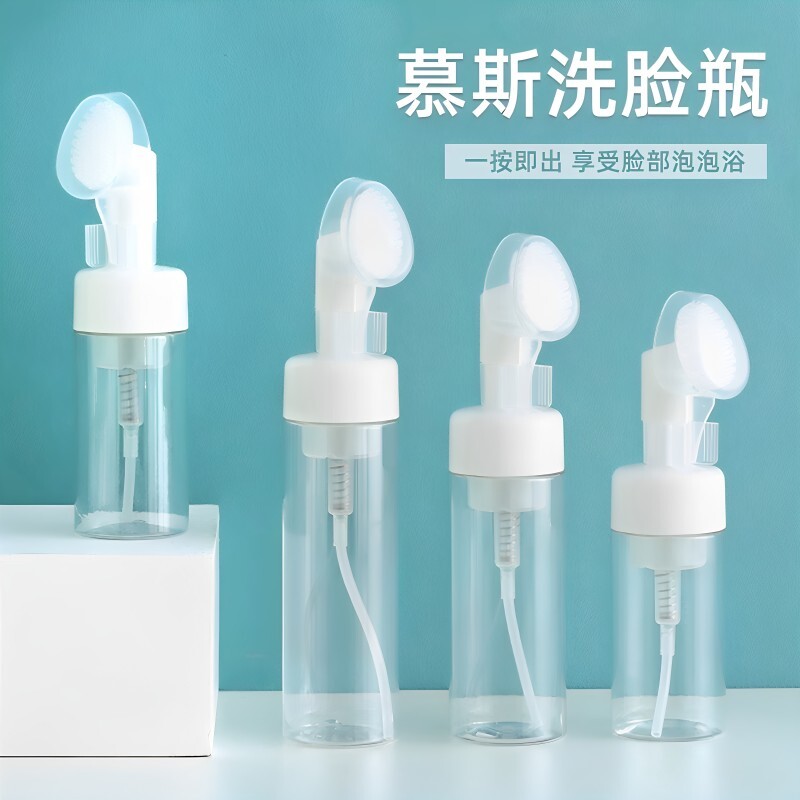 珍贡按压式起泡瓶 洗面奶打泡硅胶头洗脸刷泡芙瓶家用打泡泡慕斯图片