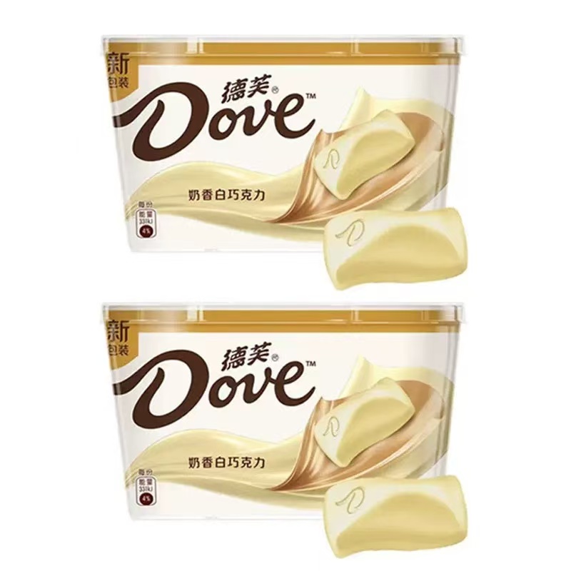 德芙巧克力碗装丝滑牛奶黑巧送女友礼盒喜糖果零食年货252g