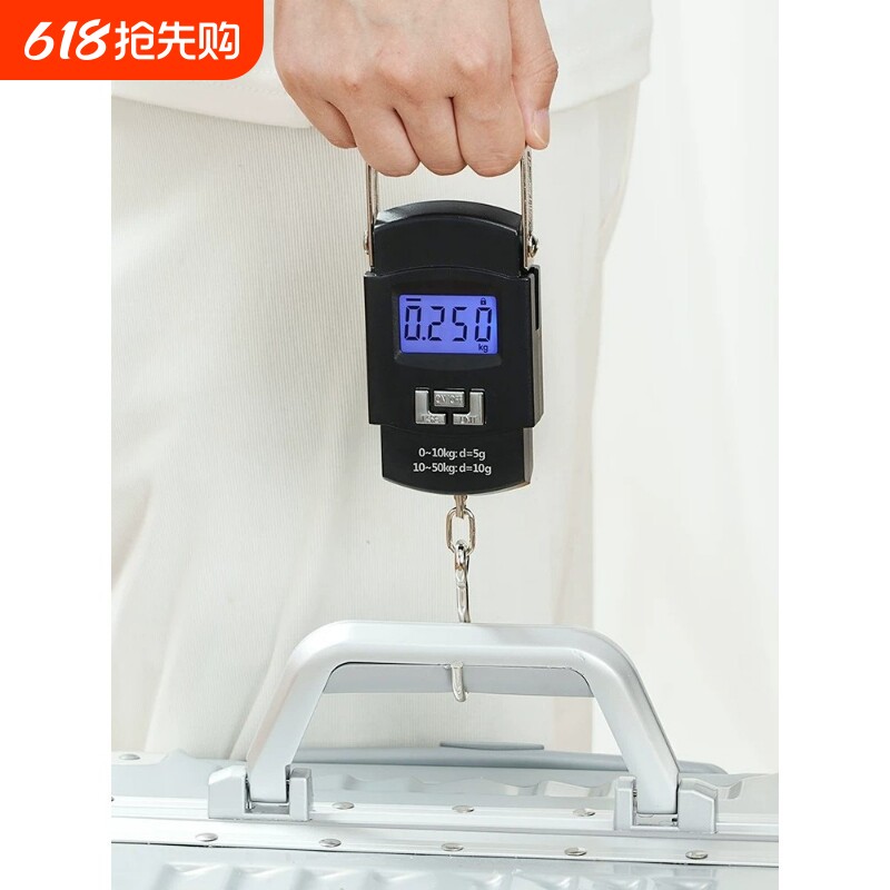 日本家用迷你称重电子称手提秤便携式高精度弹簧秤快递称小秤行李