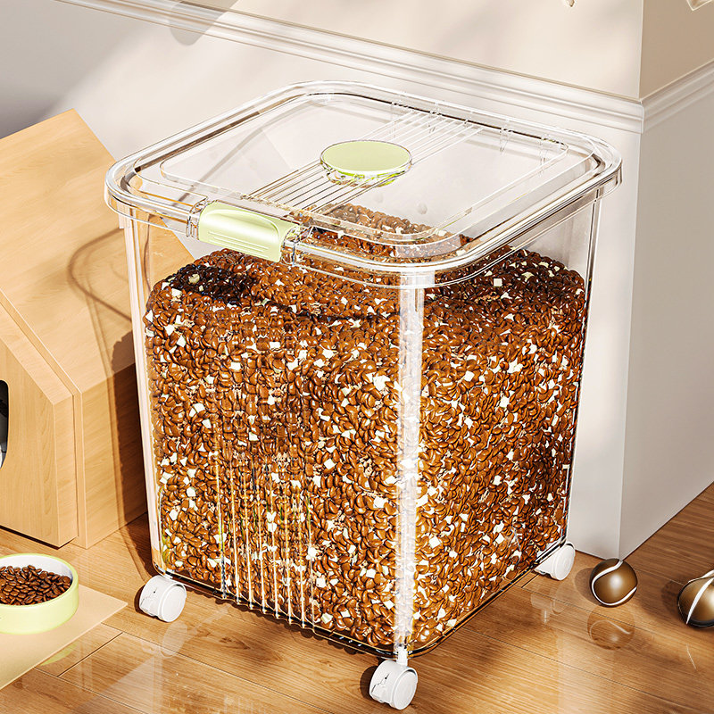 猫粮储存桶狗粮桶密封防潮防虫储粮桶食品级五谷杂粮收纳盒大容量