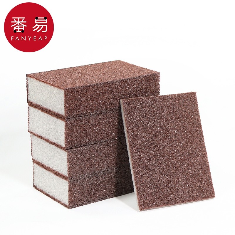 金刚砂海绵擦A1pf0-厨房清洁擦洗碗刷锅底黑垢家用海绵擦工具