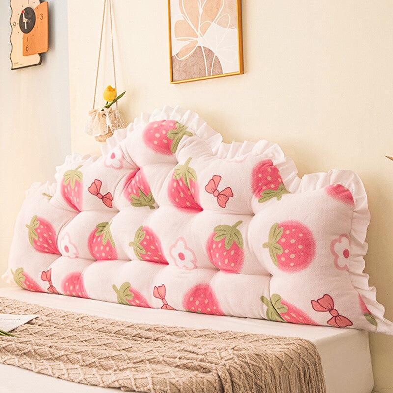 可爱床上靠枕公主风床头靠垫沙发靠背飘窗榻榻米软包护腰防撞绑带