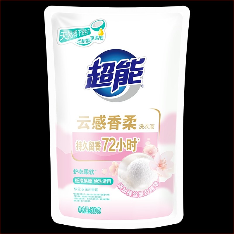 超能 云感香柔洗衣液深层清洁护衣亲肤 500g*3袋/5袋