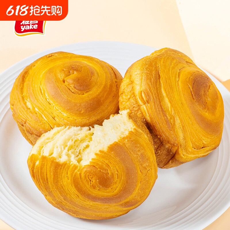 雅客手撕面包500g原味起酥面包营养早餐代餐糕点解馋零食大份量装