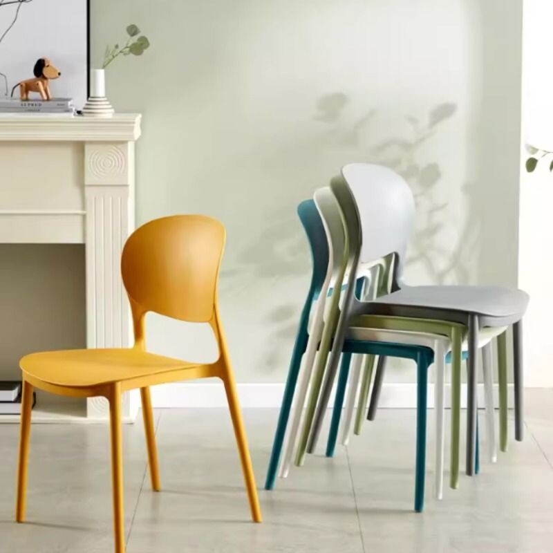 塑料椅子靠背餐桌加厚现代简约书桌凳子家用北欧餐椅餐厅久坐结实