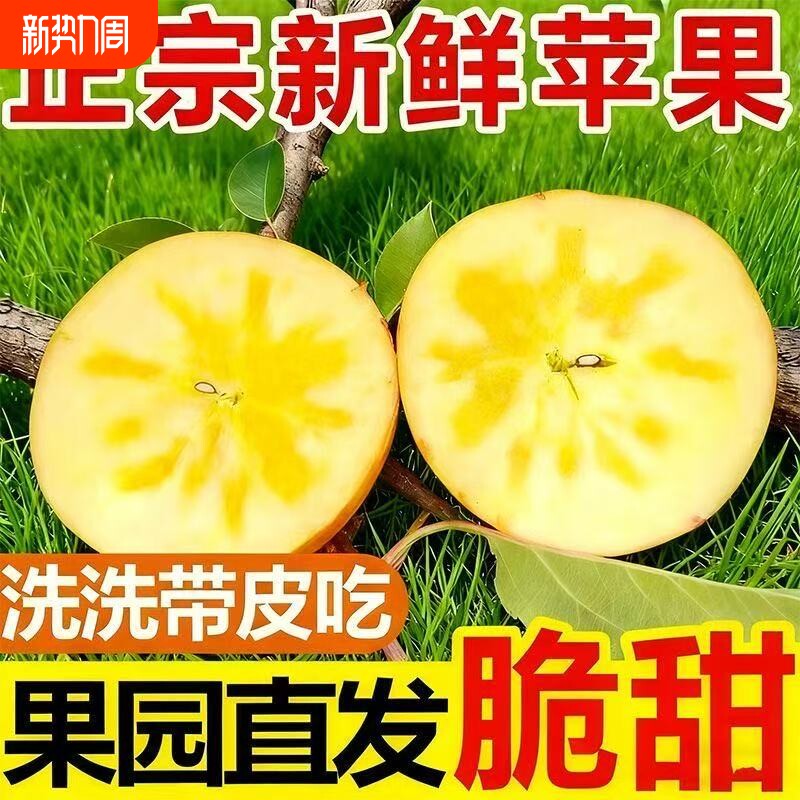 正宗山西运城红富士冰糖心丑苹果新鲜水果应季时令批发脆甜果园