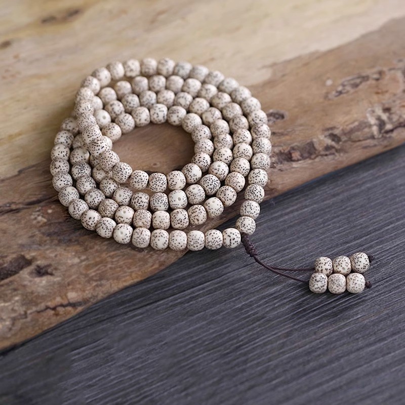 天然星月菩提子108颗佛珠手链男女海南原籽挂瓷文玩手串配饰串珠
