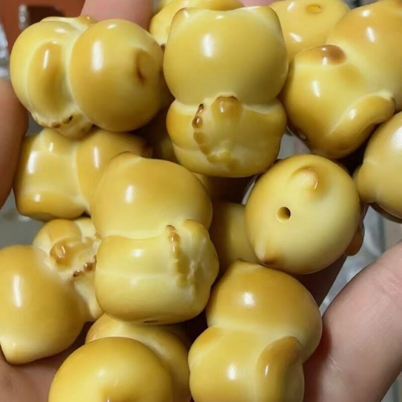 象牙果多种碳烤卡通配件DIY文玩手串项链配饰隔珠挂件配饰象牙果