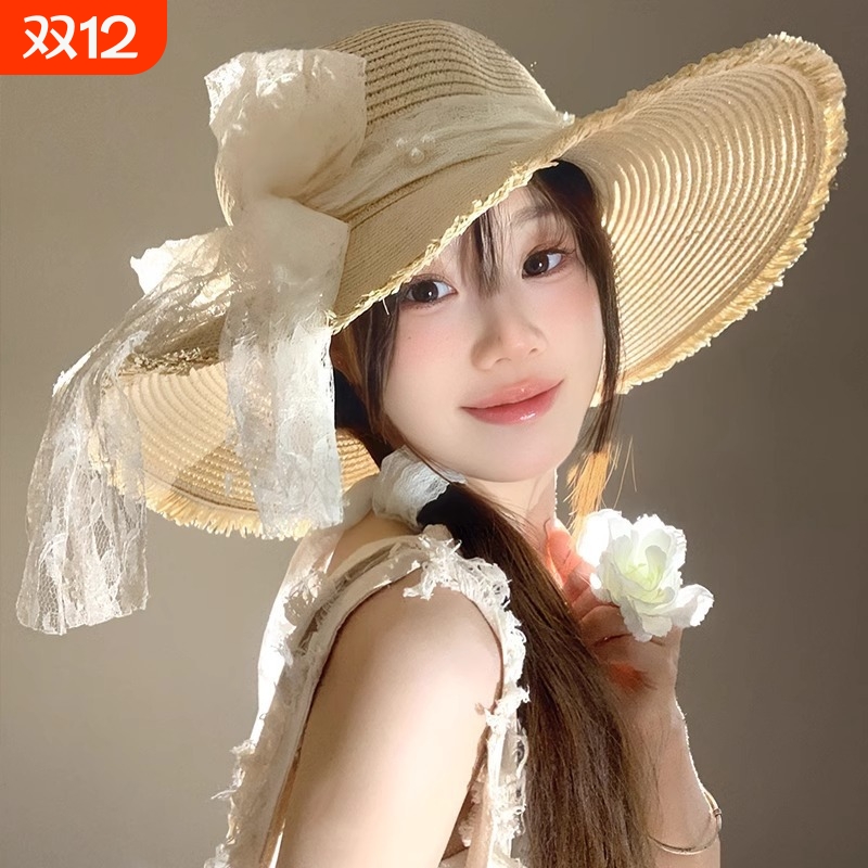 大檐防晒草编帽|104人收藏