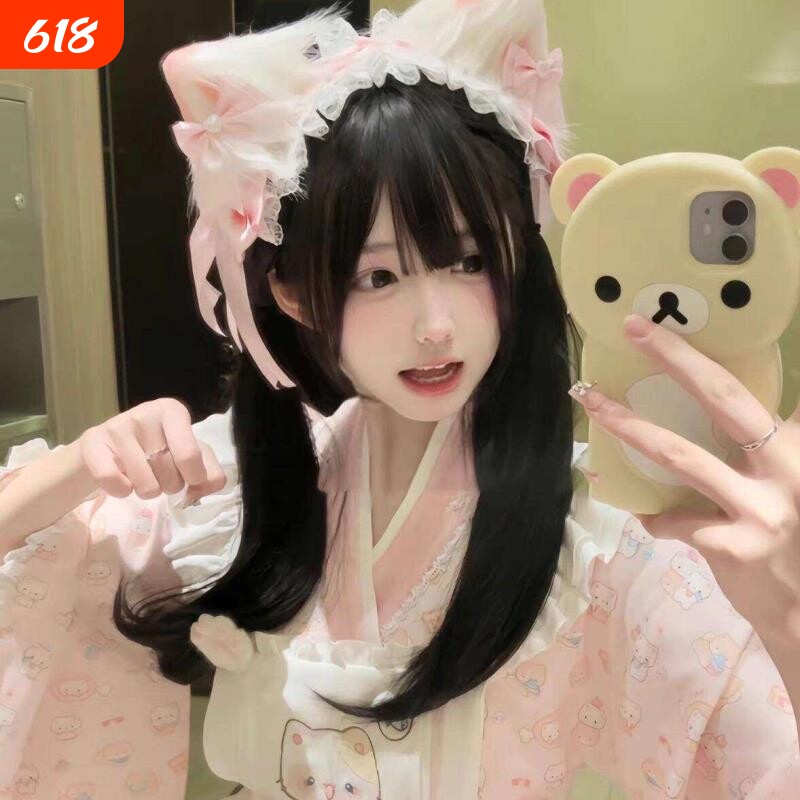 可爱罗莉塔猫耳朵发箍女Lolita头饰甜妹发夹漫展cos女仆兽耳