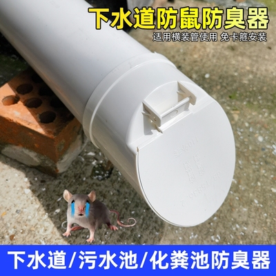 110pvc排水管道防臭器下水管止逆阀160封口盖化粪池反水堵臭防鼠