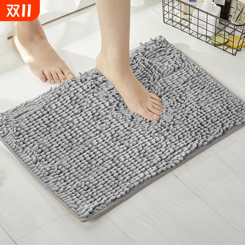 卫生间吸水地垫浴室厕所洗手间防滑脚垫家用雪尼尔进门地毯门垫子
