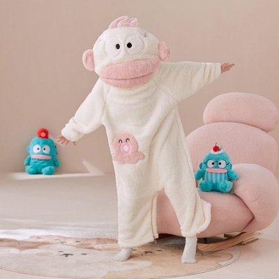 丑鱼图案加厚珊瑚绒儿童睡衣