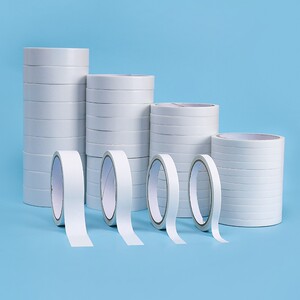 双面胶儿童手工胶带强力高粘度薄款固定学生强粘不留痕办公文具用品超薄半透明白色热熔纸双面无痕胶