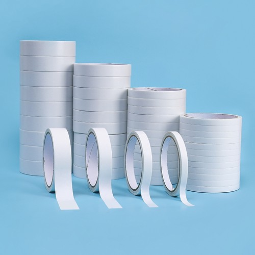 双面胶儿童手工胶带强力高粘度薄款固定学生强粘不留痕办公文具用品超薄半透明白色热熔纸双面无痕胶