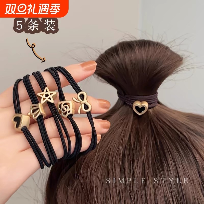 发绳皮筋女扎头头绳2023新款高端女生橡皮筋马尾发圈头饰皮套耐用