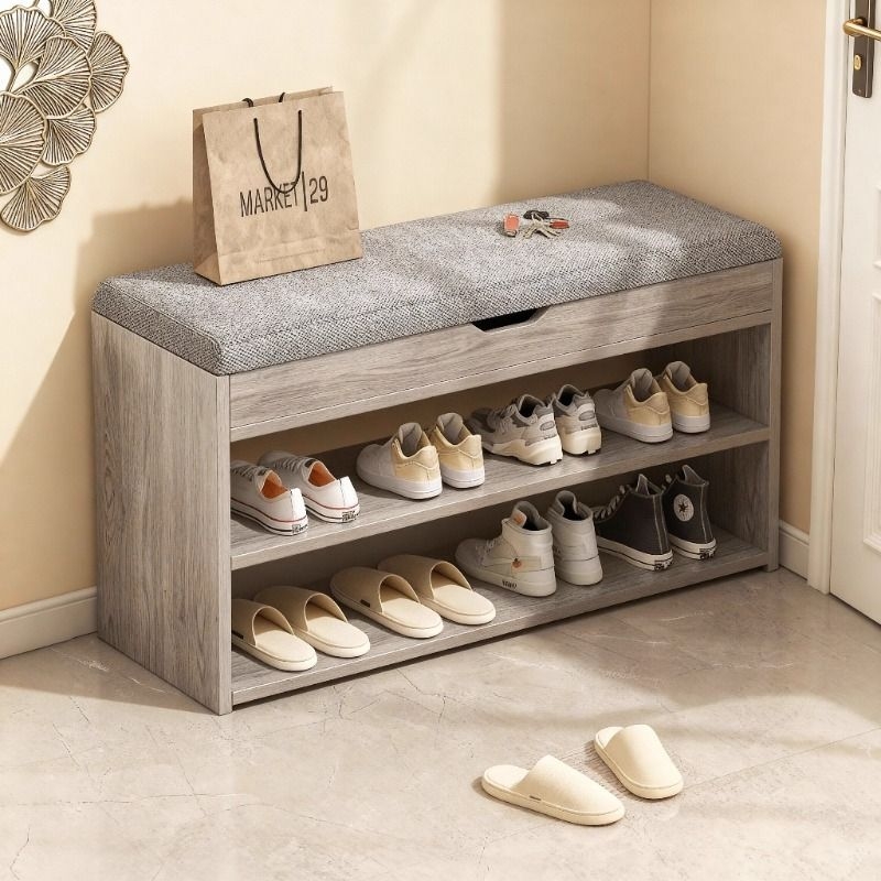 换鞋凳家用门口可坐鞋架入户极窄穿鞋凳进门鞋柜坐凳一体凳子室内
