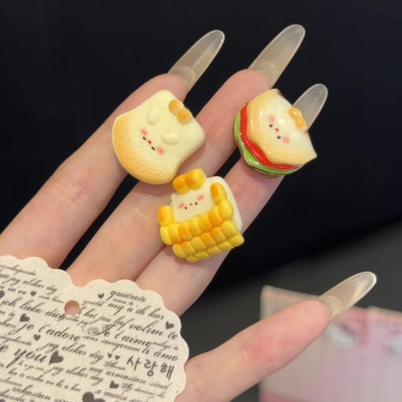 创意仿真食物牛奶面包鸭嘴夹ins网红爆款饼干可爱萌妹拍照刘海夹