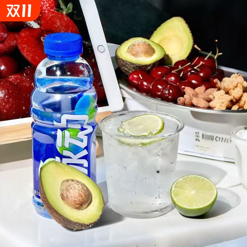 mizone维生素饮料600ml混合口味青柠功能补水补维C整箱桃子味