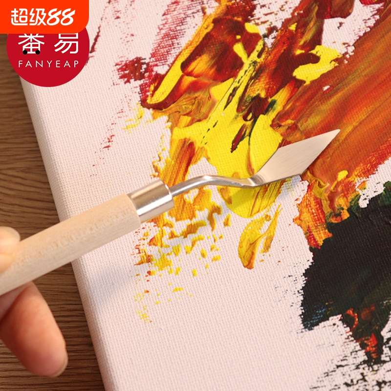 刮刀/油画AB1sn0-颜料美术工具棒尖头铲刀调色刀学生画画用刮刀