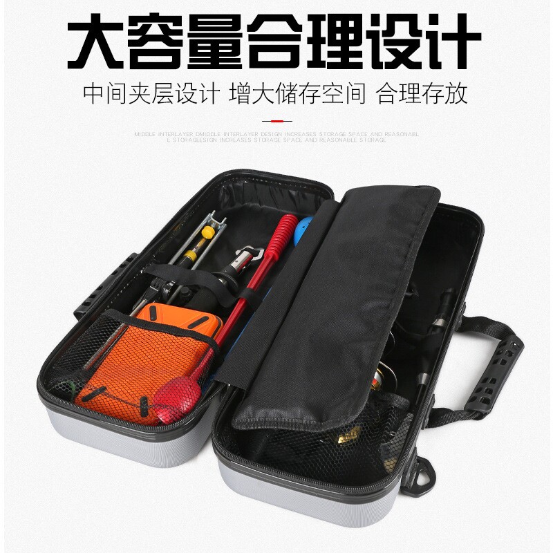 溪流钓鱼竿包硬壳防水鱼竿包防水路亚包手竿包小物竿包短节钓鱼包图片