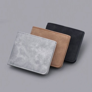 新款卡包钱包一体男士超薄短款皮夹软皮钱夹轻薄简约多卡位小皮夹