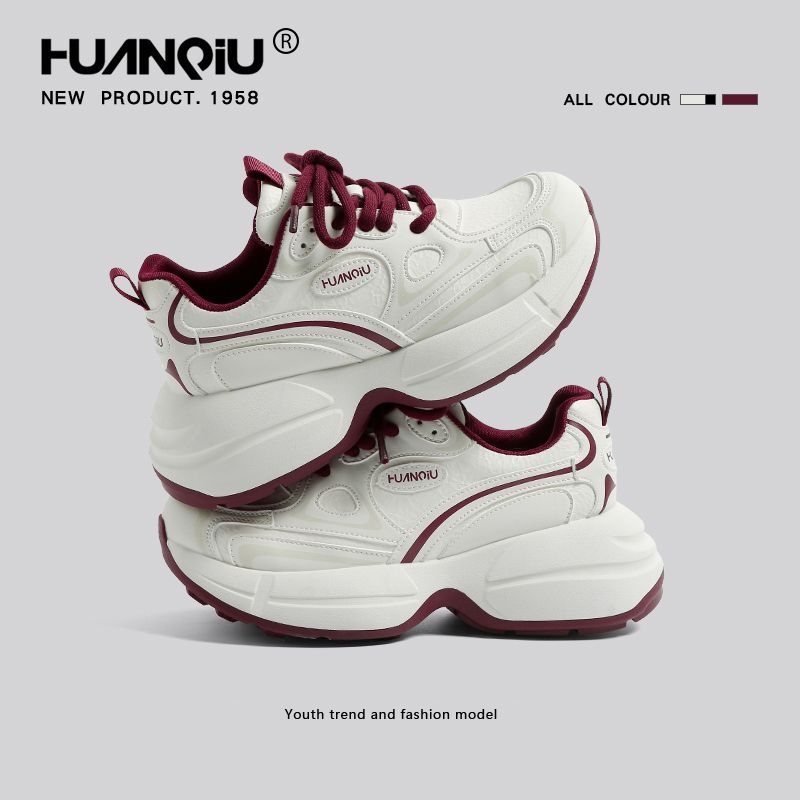 环球厚底增高老爹鞋女款2024新款冬季轻便百搭原创设计休闲运动鞋