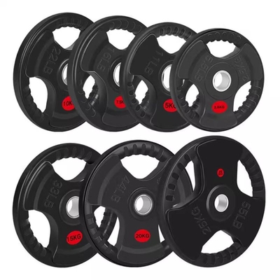 三孔包胶手抓哑铃片铸铁更耐用