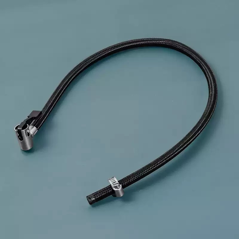 车载充气泵气管汽车用打气泵充气管橡胶管纱布编织管延长软管配件