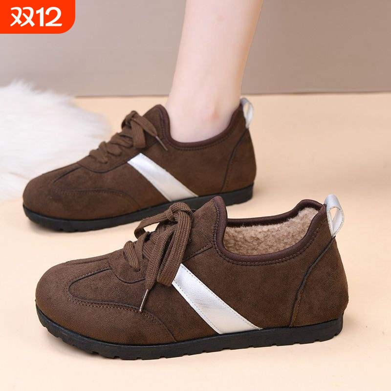 加绒阿甘鞋女款2025新款女鞋秋冬