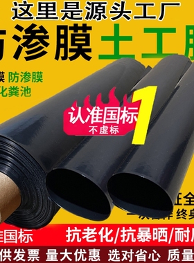 黑色防渗膜防水布鱼池鱼塘塑料膜土工膜hdpe膜聚乙烯防潮水池养殖