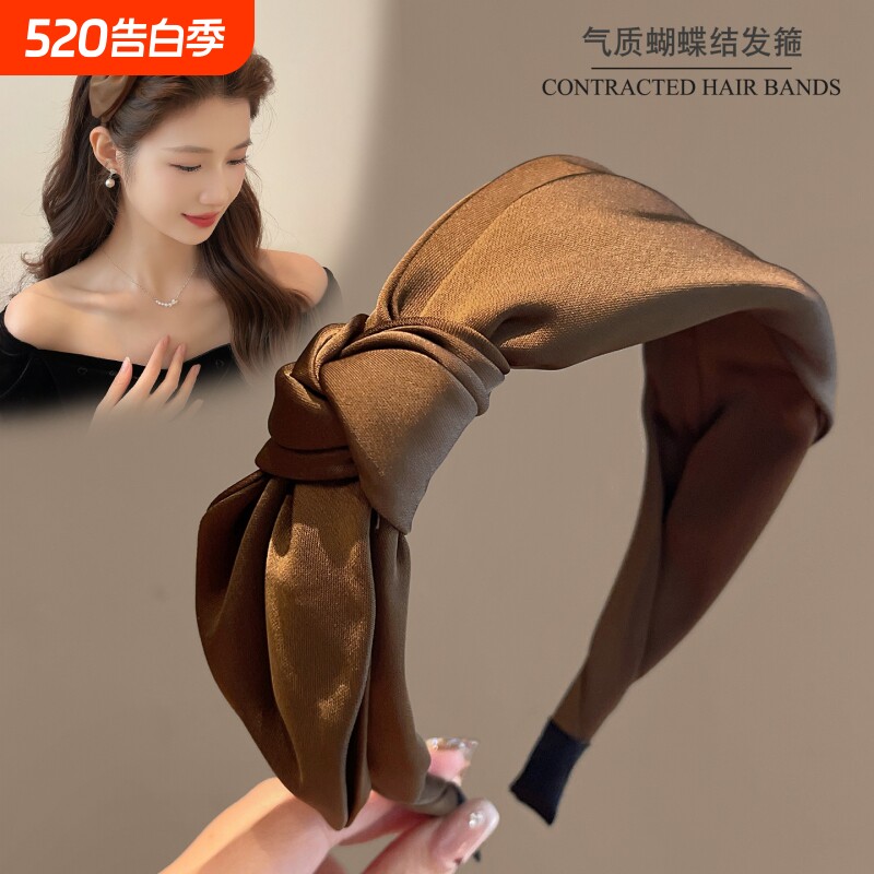 蝴蝶结发箍女高颅顶2025新款日常外戴秋冬发带洗脸头箍压发卡头饰