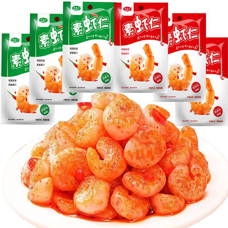 魔芋素虾仁开袋即食香辣蒜蓉魔芋丝解馋办公零食辣条休闲网红零食