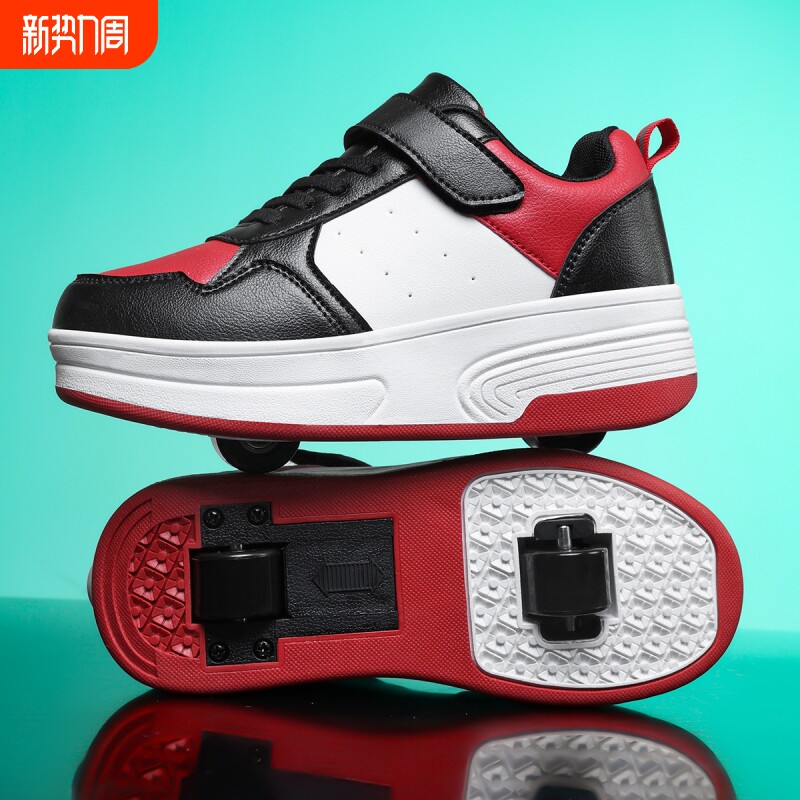 迪森途儿童暴走轮滑鞋女童双轮拆卸款男孩儿童暴走鞋溜冰鞋