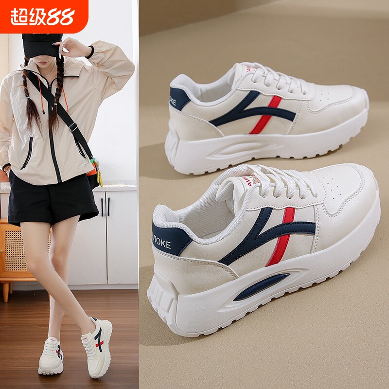 女春夏季新款户外休闲运动小白鞋厚底百搭小白鞋女鞋