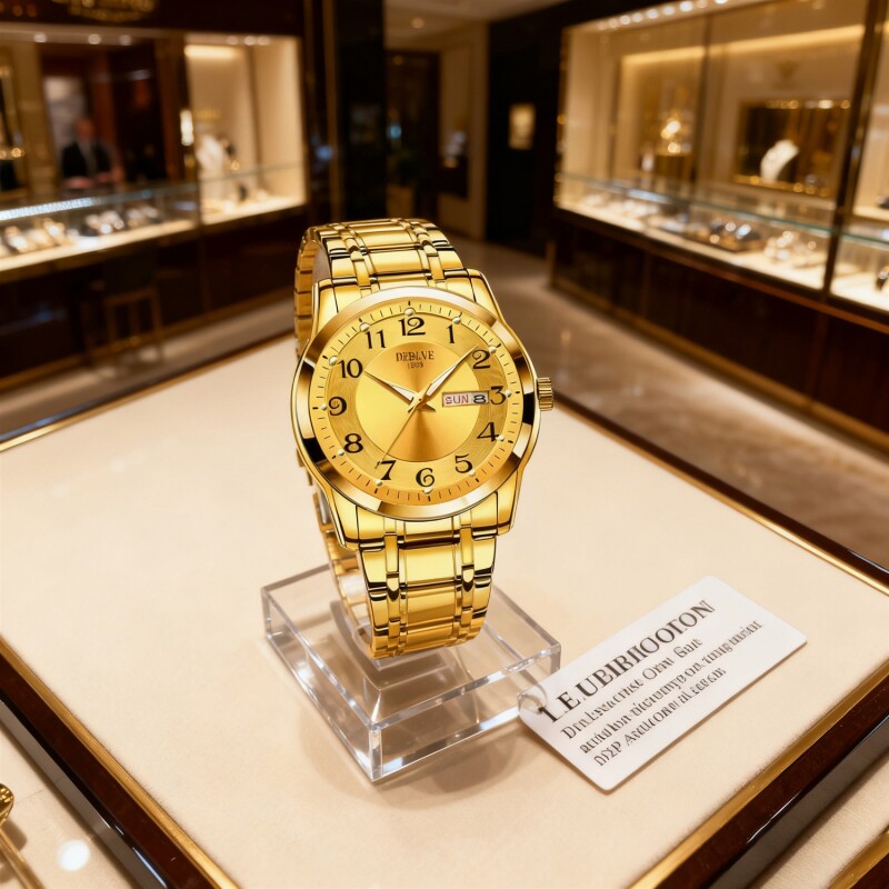 正品瑞士全自动非机械表手表男士学生韩版时尚潮双日历防水表夜光