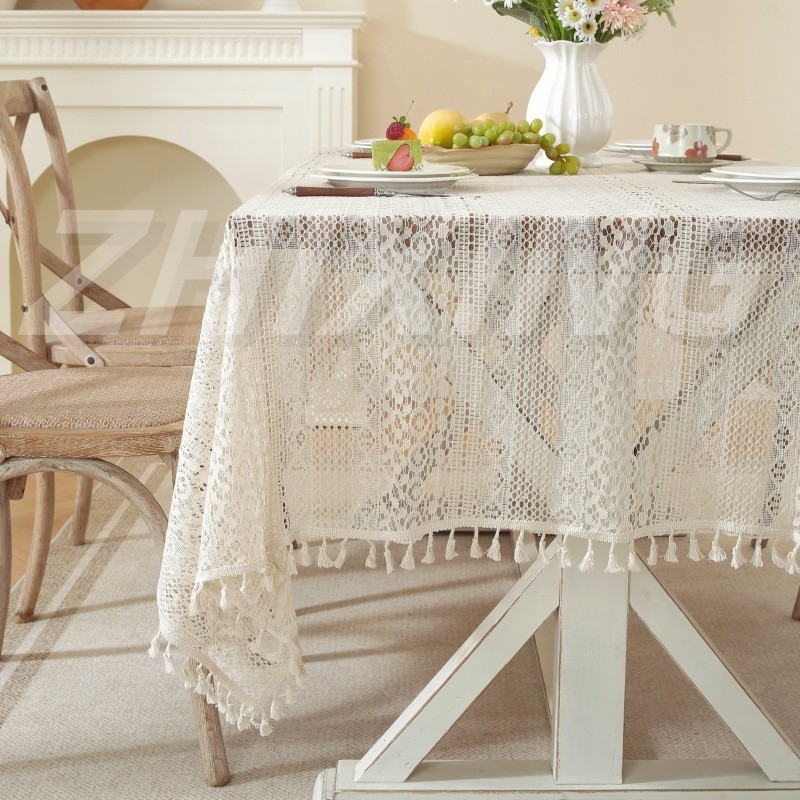 桌布美式镂空长方形台布蕾丝桌垫茶几法式床头柜防油餐桌奶油书桌,居家布艺,桌布,淘宝优惠券,粉丝福利购,淘宝优惠卷