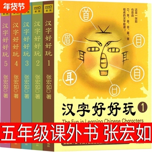 汉字好好玩张宏如著五年级下册课外书儿童基础识字汉语字典语言文字新思维学习山东文化出版社旅行水浒传可爱的故事过程历史经典
