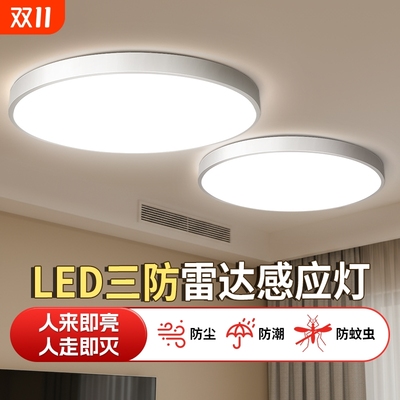 感应灯楼梯吸顶灯过道楼道走廊人体2025新款雷达入户门自动声控灯