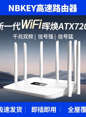 路由器家用高速千兆wifi6无线信号5G双频全屋wifi覆盖穿墙王适用于光纤宽带全千兆陆游网络漏油器网线有线