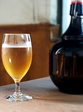 韧佩新品精酿啤酒杯郁金香高脚杯饮料果汁杯玻璃杯可印刷LOGO