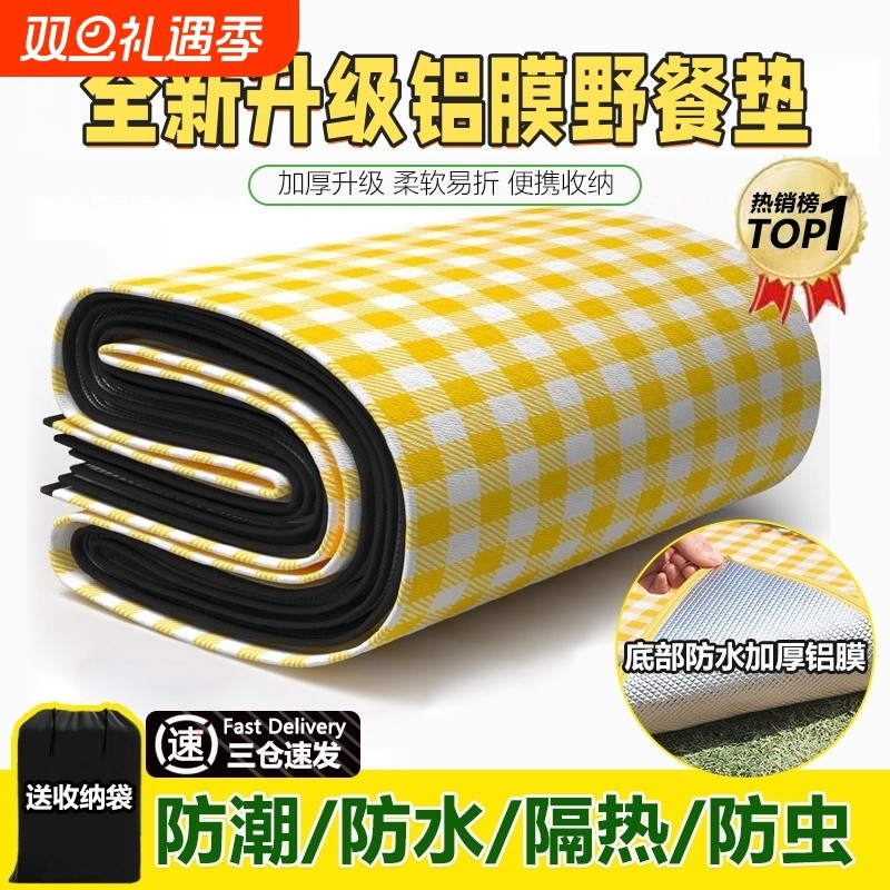 野餐垫防潮垫加厚专用户外露营便携帐篷地垫坐垫防水折叠地上睡觉