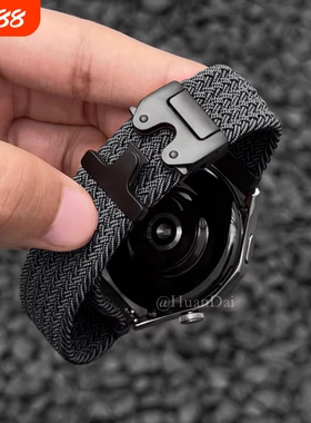 适用于gt6华为手表表带尼龙编织降落伞扣gt5/4专用watch5/4运动透气男款3pro系列配件智能表荣耀22mm替换腕带