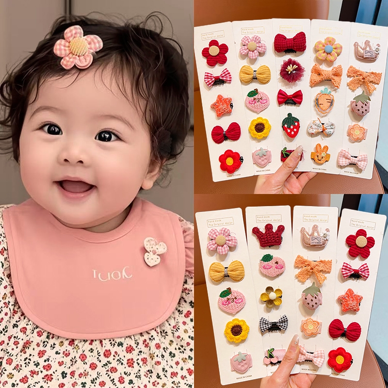 婴儿汗毛夹女宝宝发夹不伤发胎毛夹夹子头饰儿童婴幼儿发量少发卡