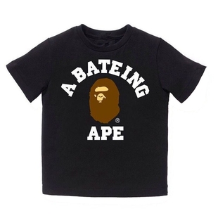 APE洋气亲子装 儿童短袖 t恤夏男女潮牌APE纯棉宽松猿人迷彩SHARK