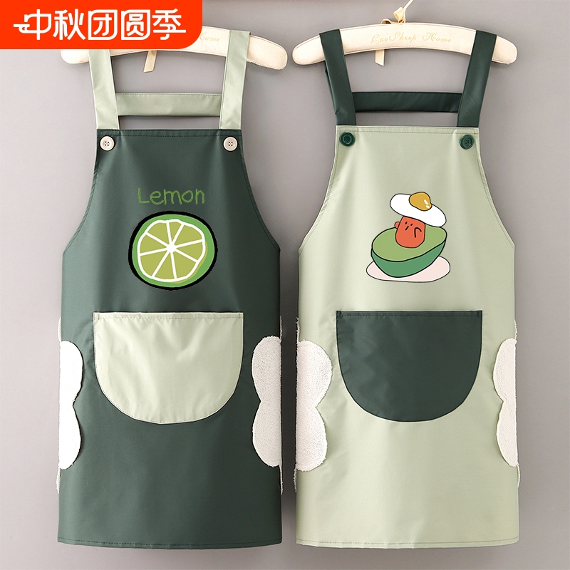 2025新款围裙防水防油家用厨房女时尚围腰餐饮专用做饭工作服成人